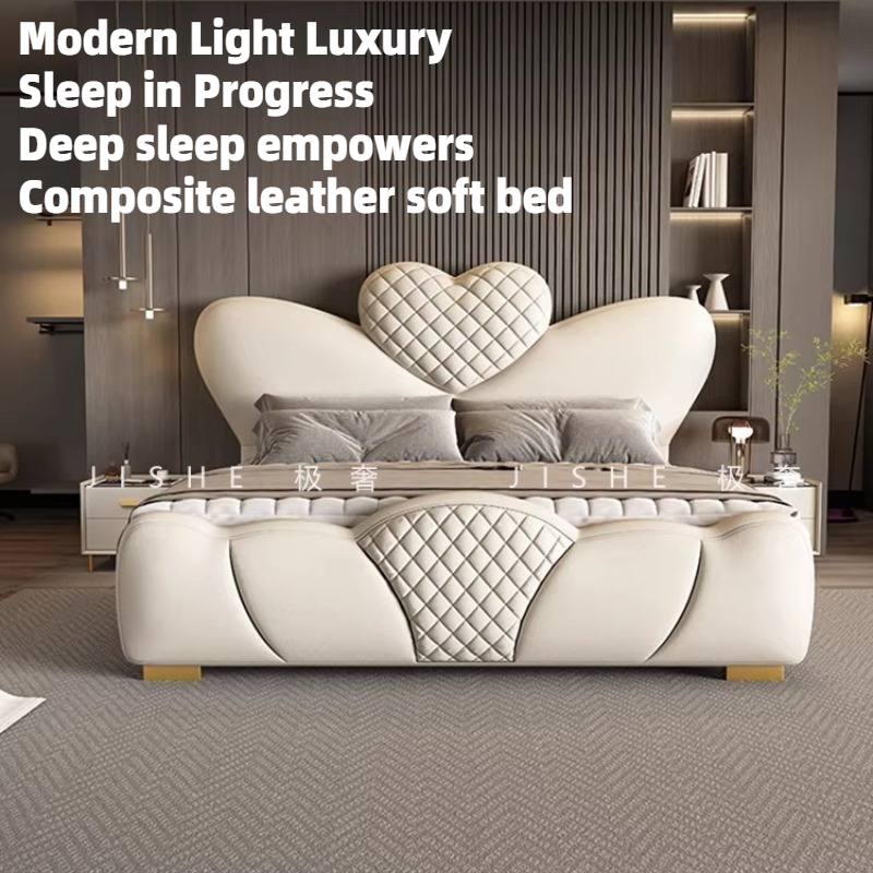 King Size Bed Frame With Storage Drawers - 200x220cm ダブルベッド クイーンサイズフレーム キングサイズヘッドボードフレーム ウェディングベッド ホテル