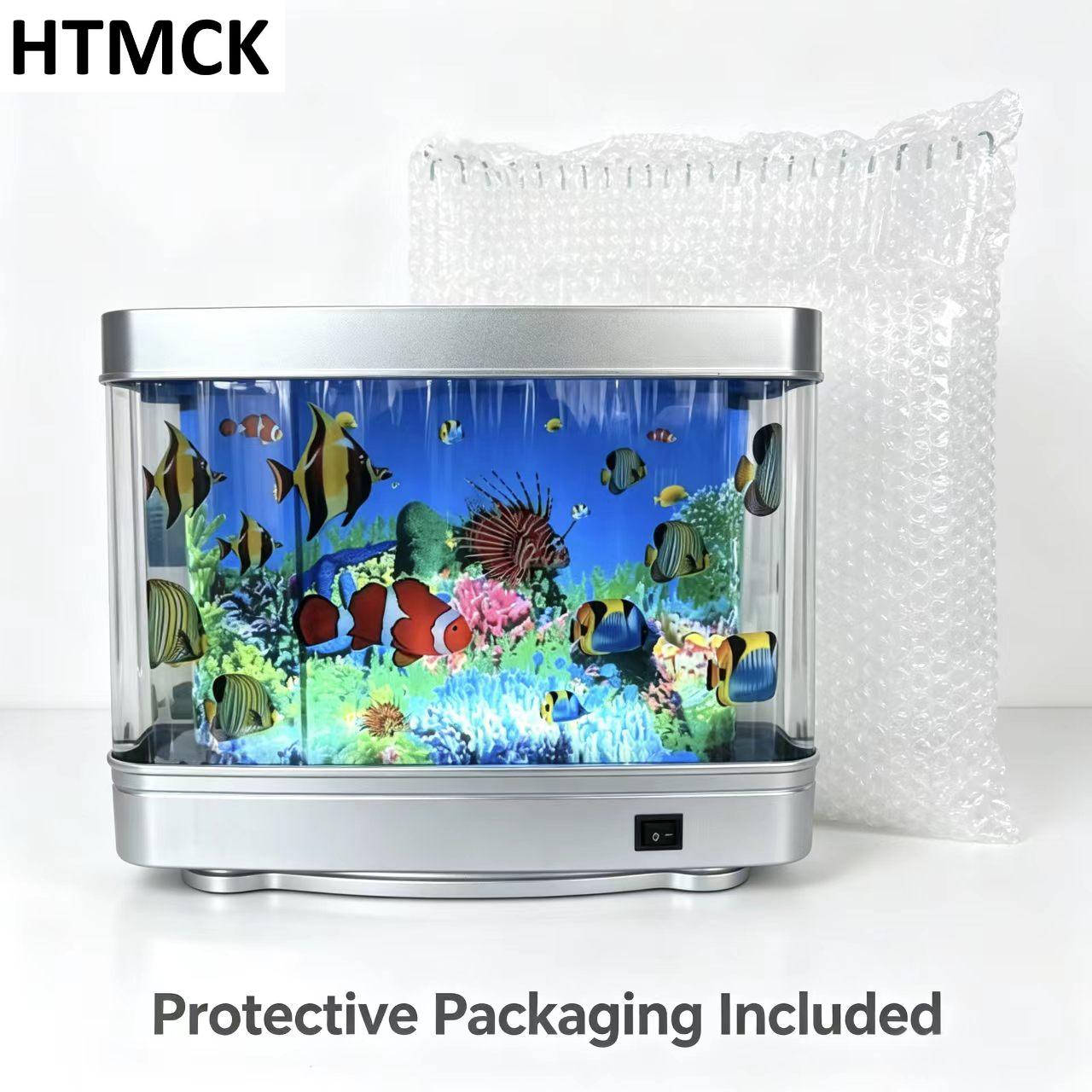 Floating Nightstand With Led Light - 熱帯魚水槽ランプ 人工水槽装飾 バーチャルオーシャン ナイトライト 子供用 ハロウィン