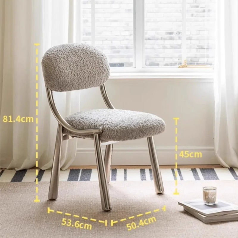 Bedroom Furniture - ファッショナブルでミニマリストなドレッシングスツール、女性用寝室用ドレッシングチェア、高級ダイニングチェア、背もたれ付きレジャーチェア