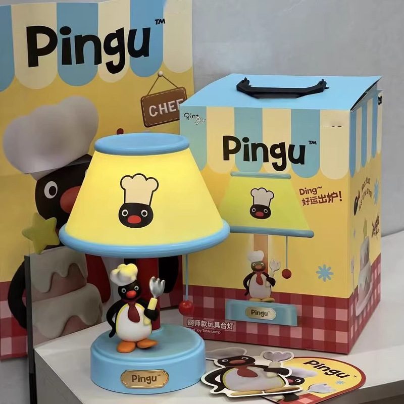 Bedroom Furniture - 新しいピングーのシェフスタイルナイトライト、かわいい漫画のペンギンテーブルランプ、寝室の家の装飾のためのクリエイティブなデスクトップオーナメント、ギフト