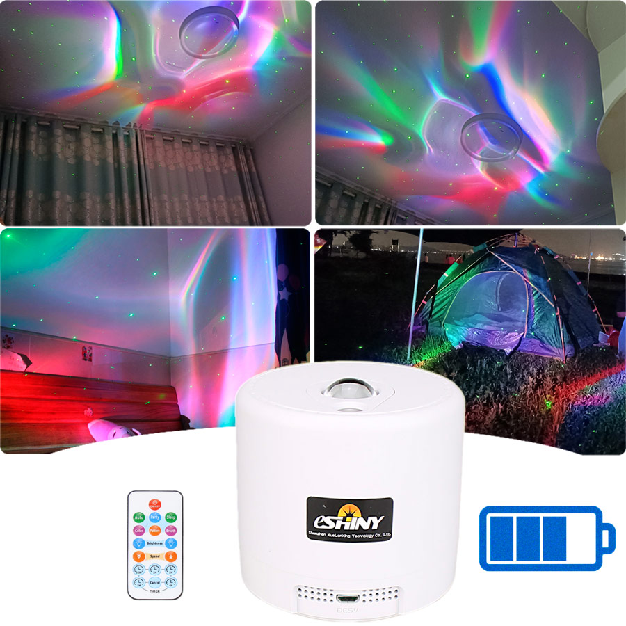 Floating Nightstand With Led Light - SA204 RGB LED モービルオーロラプロジェクター ナイトグリーンレーザー スカイスターズ