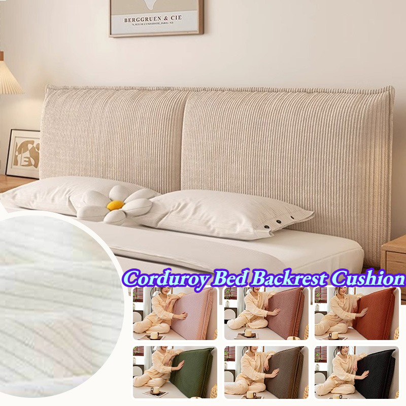 コーデュロイベッド背もたれクッション取り外し可能大型ソフトヘ - Headboard Cushion Backrest Tatami のレビューと価格