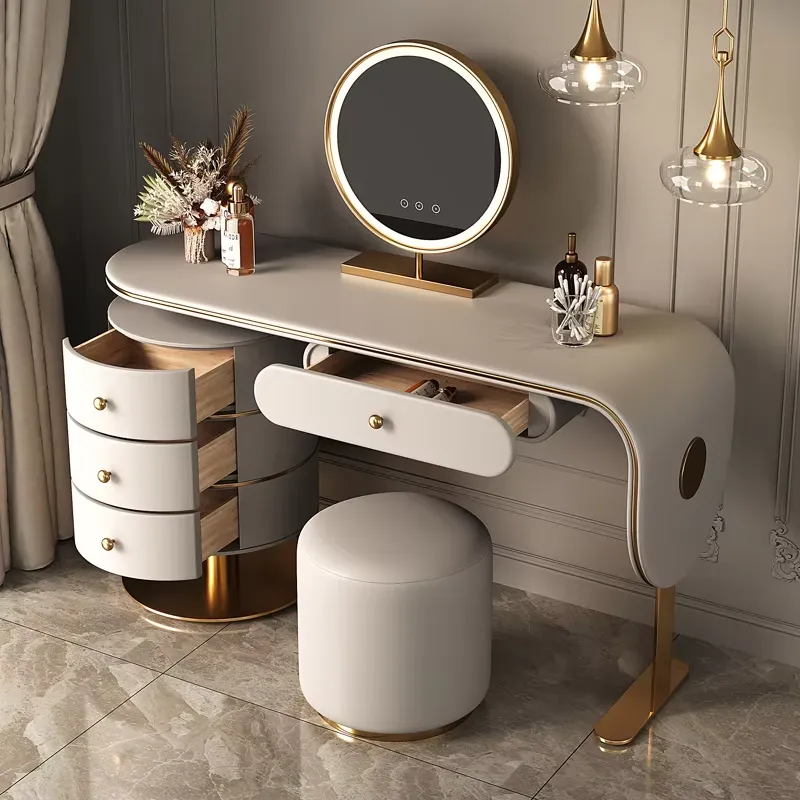 カスタムメイド高級木製ドレッシングテーブルセット、寝室用ライ - Dressing Table Vanity With Lighted Mirror のレビューと価格