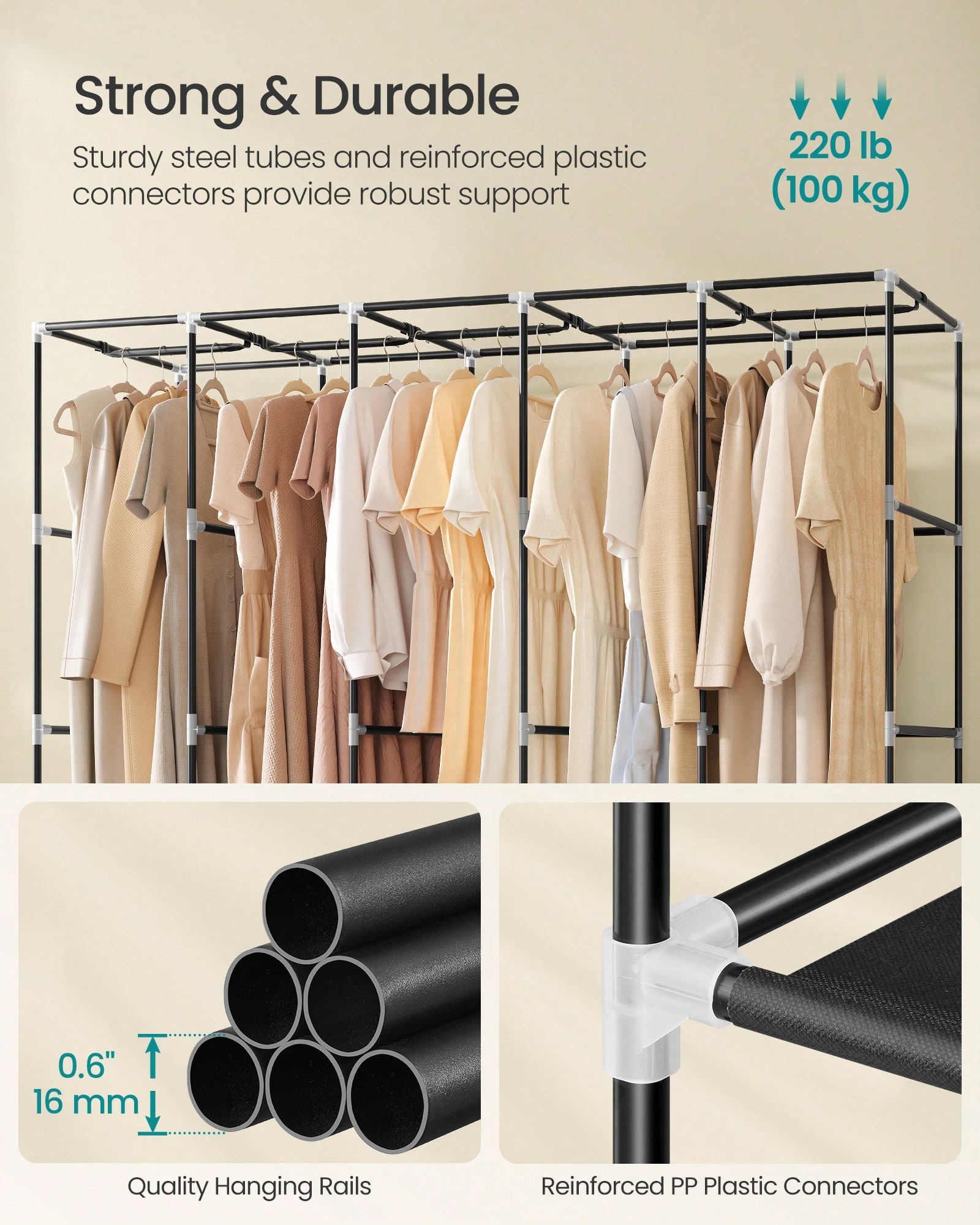 83インチの特大ポータブルクローゼットワードローブ、モダンな - Wardrobe Closet Portable Fabric Cover のレビューと価格
