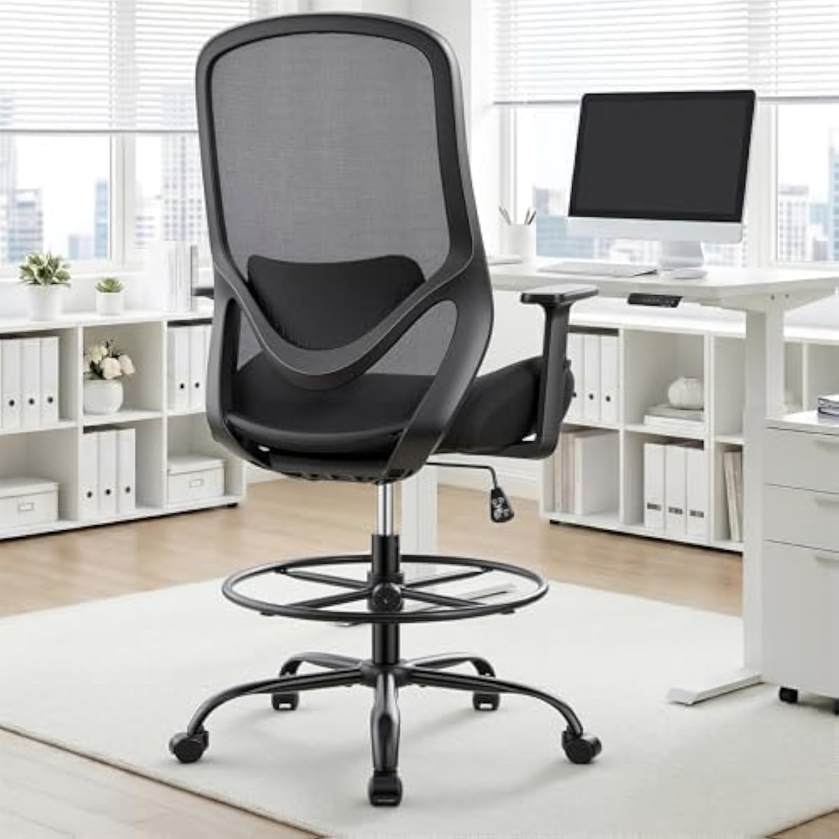 人間工学に基づいた高さ調整可能な作業用椅子。メモリーフォーム - Chairs のレビューと価格
