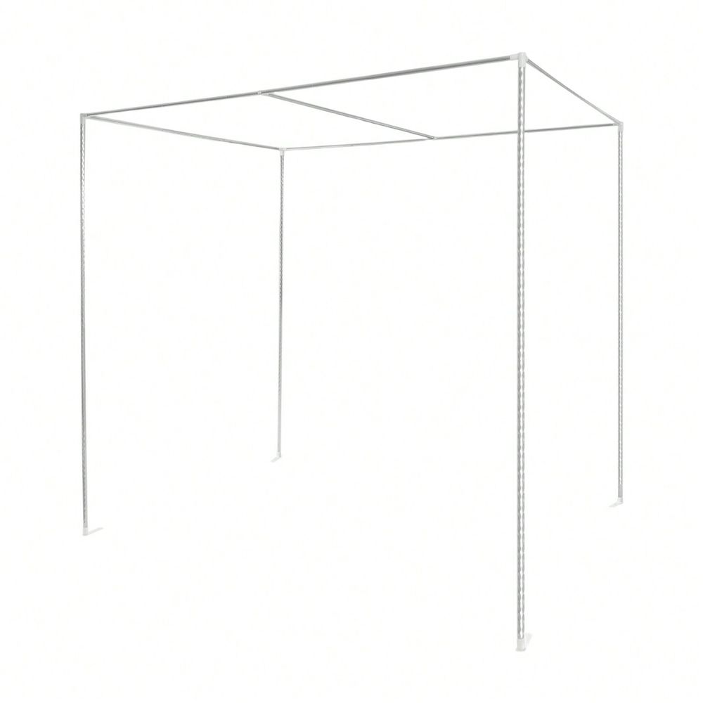 キャノピーベッドフレーム 2x2m 頑丈なステンレス製4柱式 - Canopy Bed Frame Metal Queen のレビューと価格