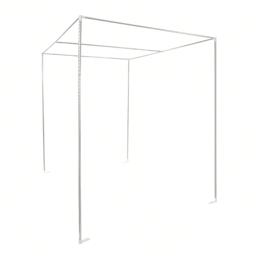 キャノピーベッドフレーム 2x2m 頑丈なステンレス製4柱式 - Canopy Bed Frame Metal Queen のレビューと価格