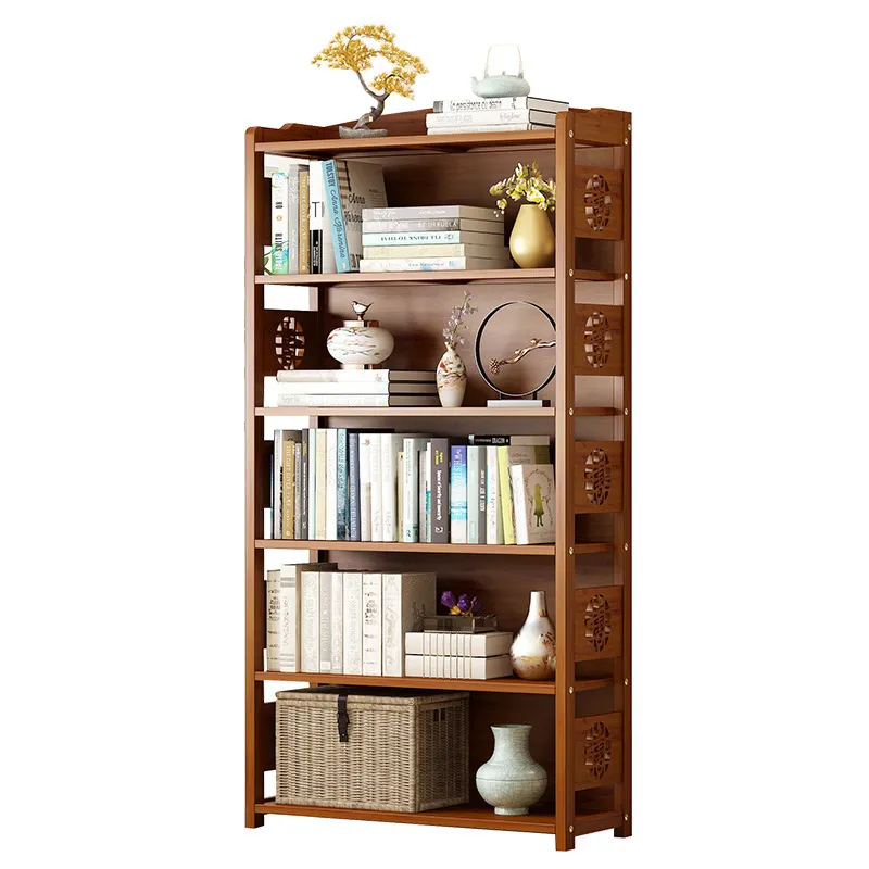 無垢材の本棚 シンプルな収納ラック 寝室 リビングルーム 学 - Bedroom Furniture のレビューと価格