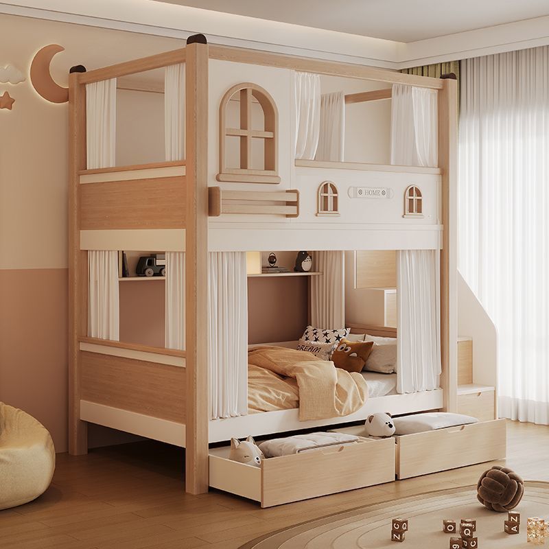 子供用二段ベッド スライドと収納階段付き クイーンサイズ 子 - Bunk Bed With Stairs And Slide のレビューと価格