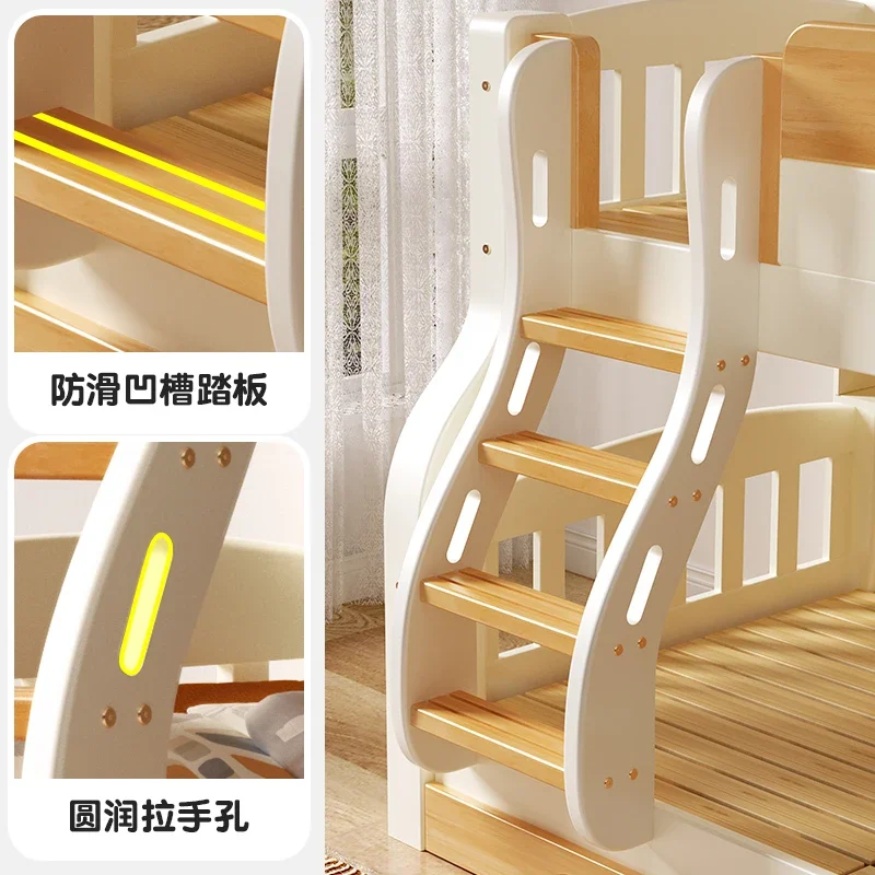 ロフトダブルベッド 階段付きフレーム ヘッドボード付き キン - King Size Bed Frame With Storage Drawers のレビューと価格
