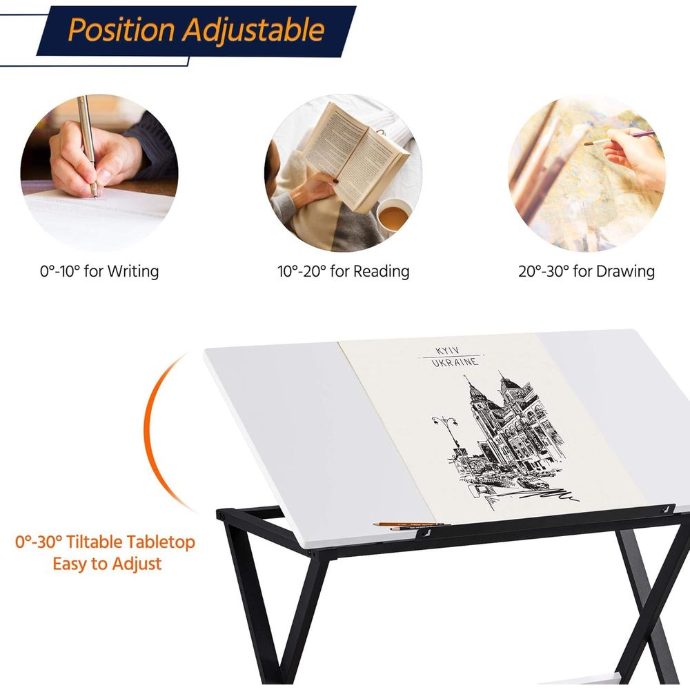 ドレーティングテーブルまたはアーティスト用アートデスク、絵画 - Tables のレビューと価格