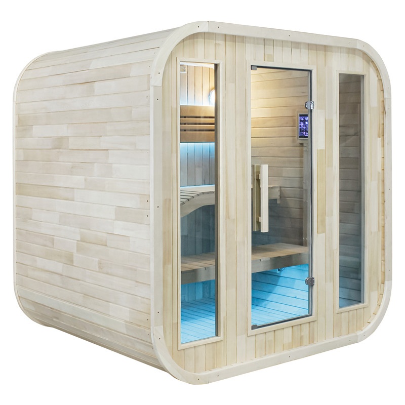 屋外サウナ モダンデザインキャビン 屋外バレルサウナ 4人用 - Outdoor Furniture のレビューと価格