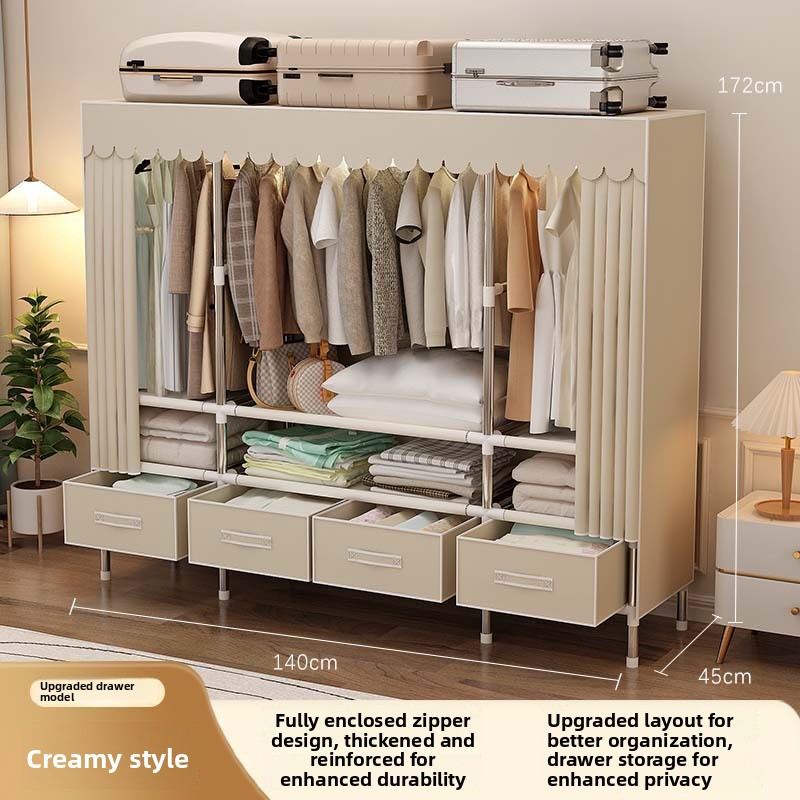 カバー付きポータブルクローゼット、折りたたみ式カバー付き衣類 - Wardrobe Closet Portable Fabric Cover のレビューと価格