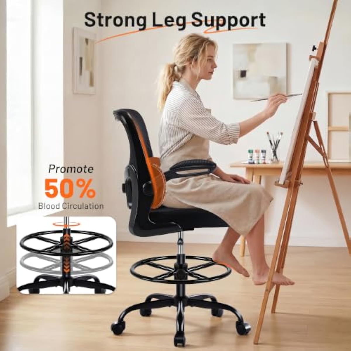 人間工学に基づいた設計の作業用チェア。3Dメッシュ素材の背も - Chairs のレビューと価格