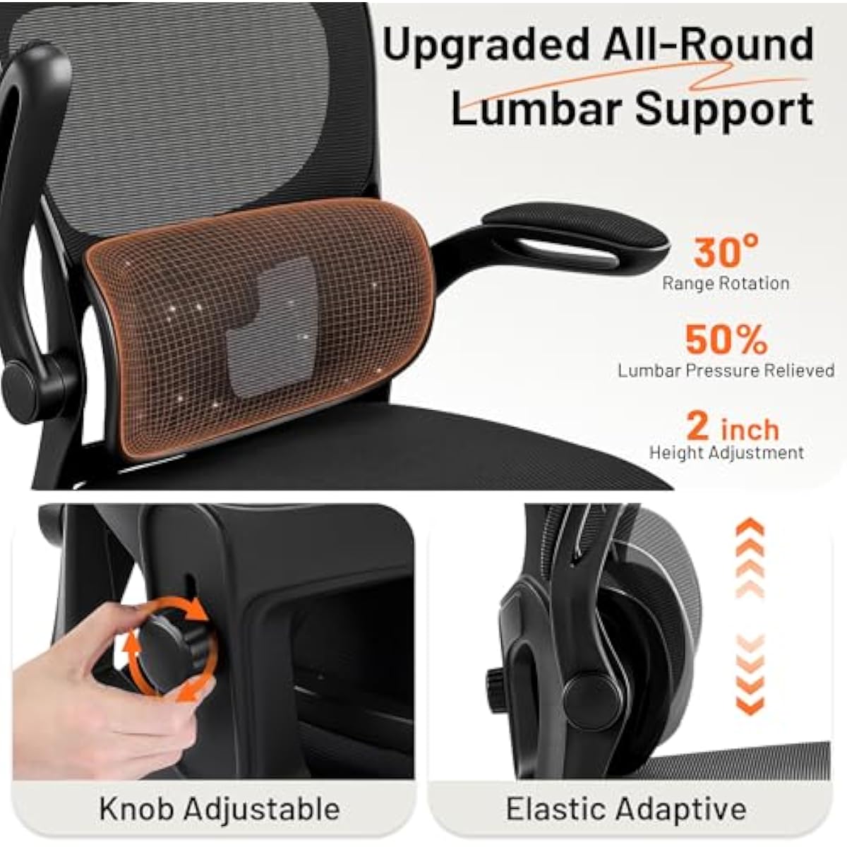 人間工学に基づいた設計の作業用チェア。3Dメッシュ素材の背も - Chairs のレビューと価格