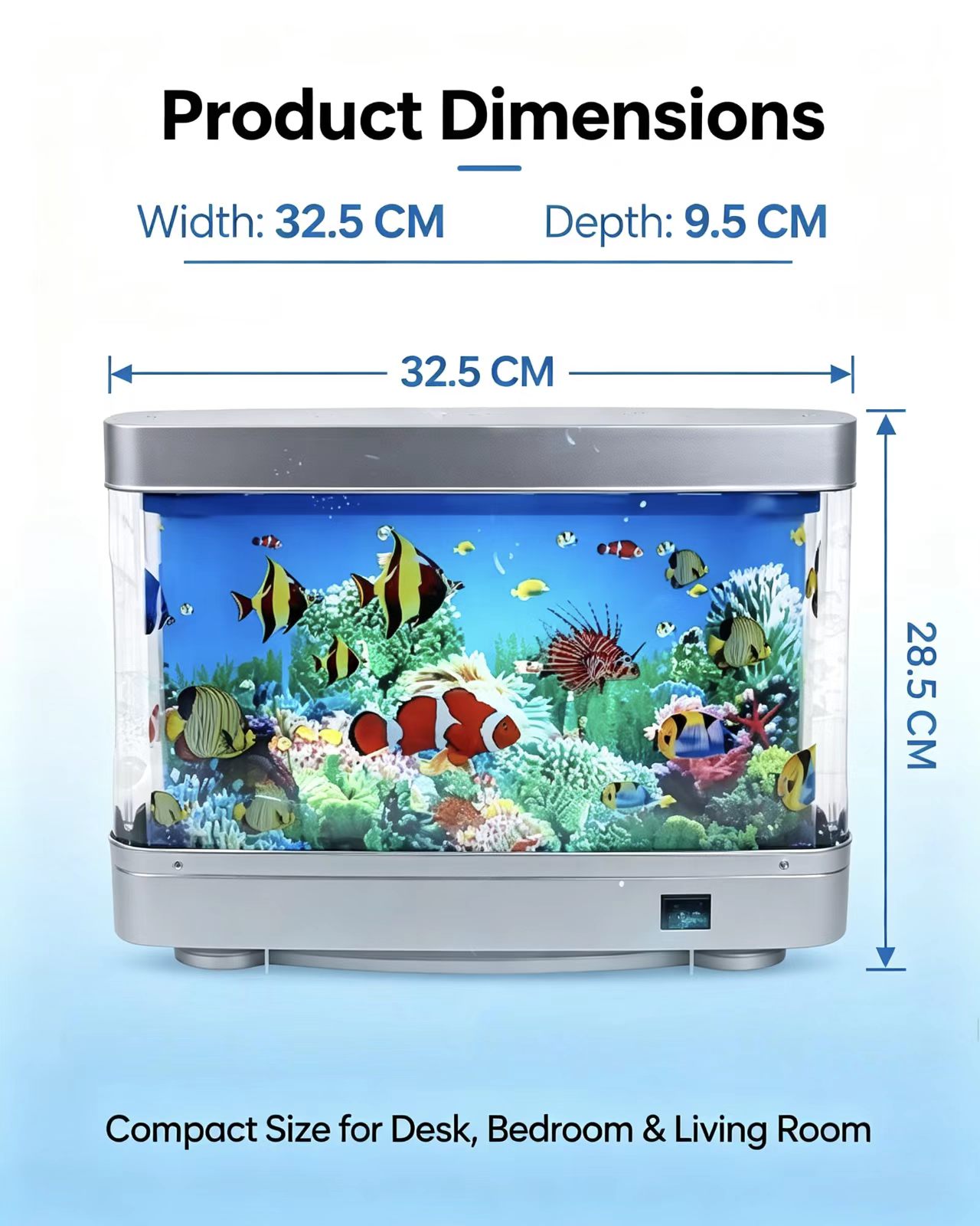 熱帯魚水槽ランプ 人工水槽装飾 バーチャルオーシャン ナイト - Floating Nightstand With Led Light のレビューと価格