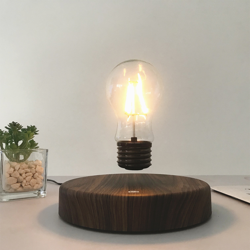 磁気浮上ランプ クリエイティブ 浮遊ガラス LED電球 ホー - Floating Nightstand With Led Light のレビューと価格