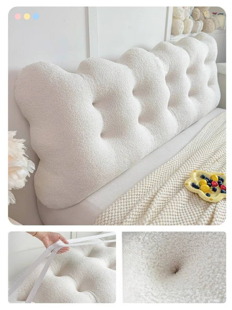 90x50x15cm テディフリース製ヘッドボードクッション - Headboard Cushion Backrest Tatami のレビューと価格