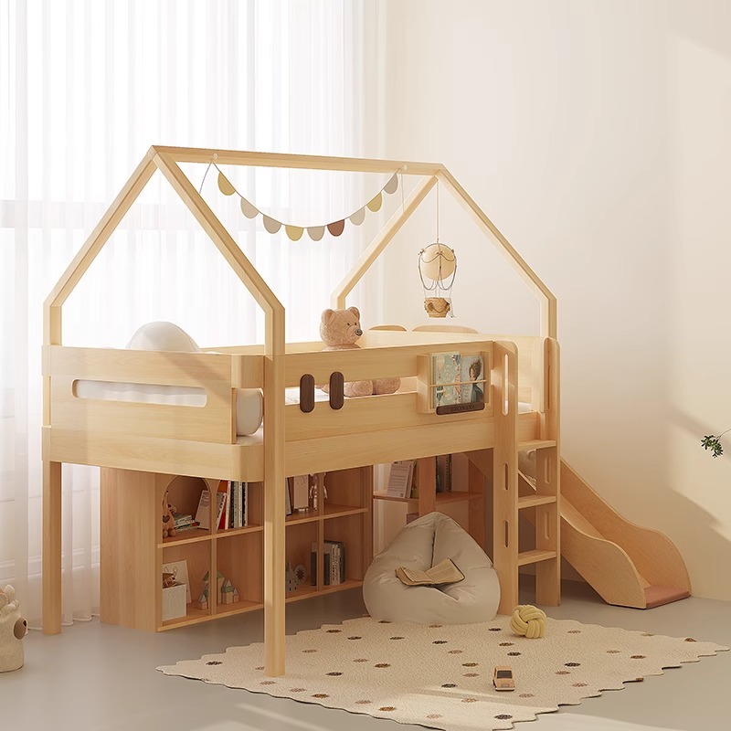 二段ベッド スライド シングル販売 子供用ベッド はしご キ - Bunk Bed With Stairs And Slide のレビューと価格