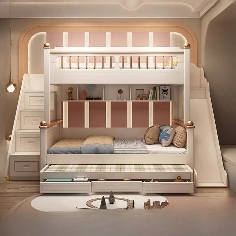 135x190cm木製マットレス付きキッズロフトベッド、クイ - King Size Bed Frame With Storage Drawers のレビューと価格