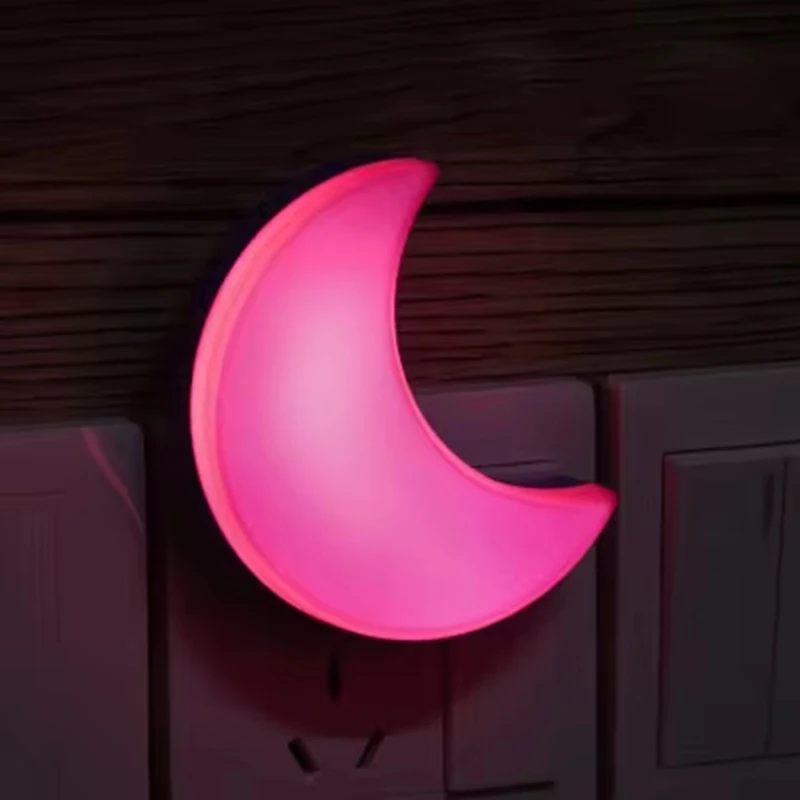 220Vムーンナイトライト、EUプラグ式、壁に差し込む、夜明 - Floating Nightstand With Led Light のレビューと価格