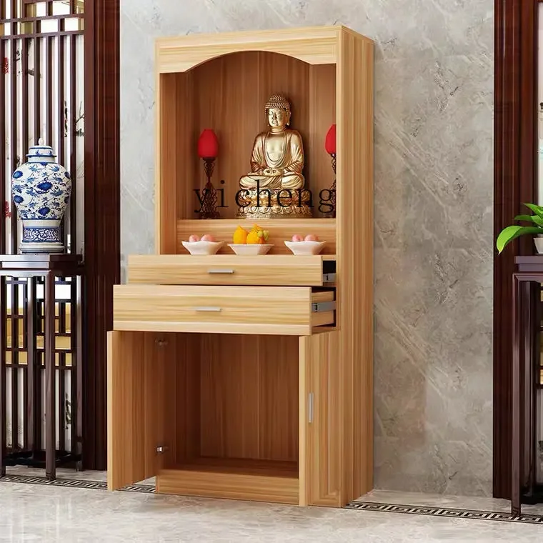 r9.2- ドア付き仏壇、仏具棚、供物台、慈悲の女神と財神の - Tables のレビューと価格