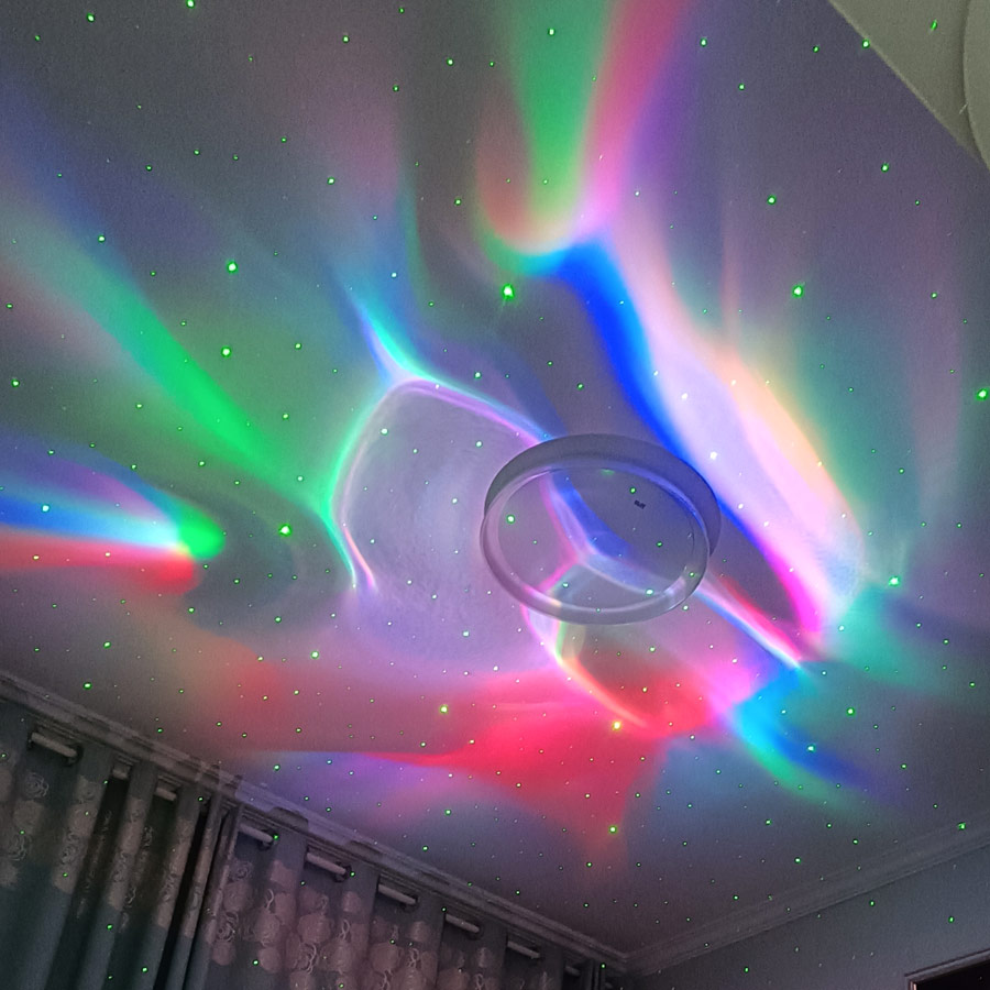 SA204 RGB LED モービルオーロラプロジェクター  - Floating Nightstand With Led Light のレビューと価格