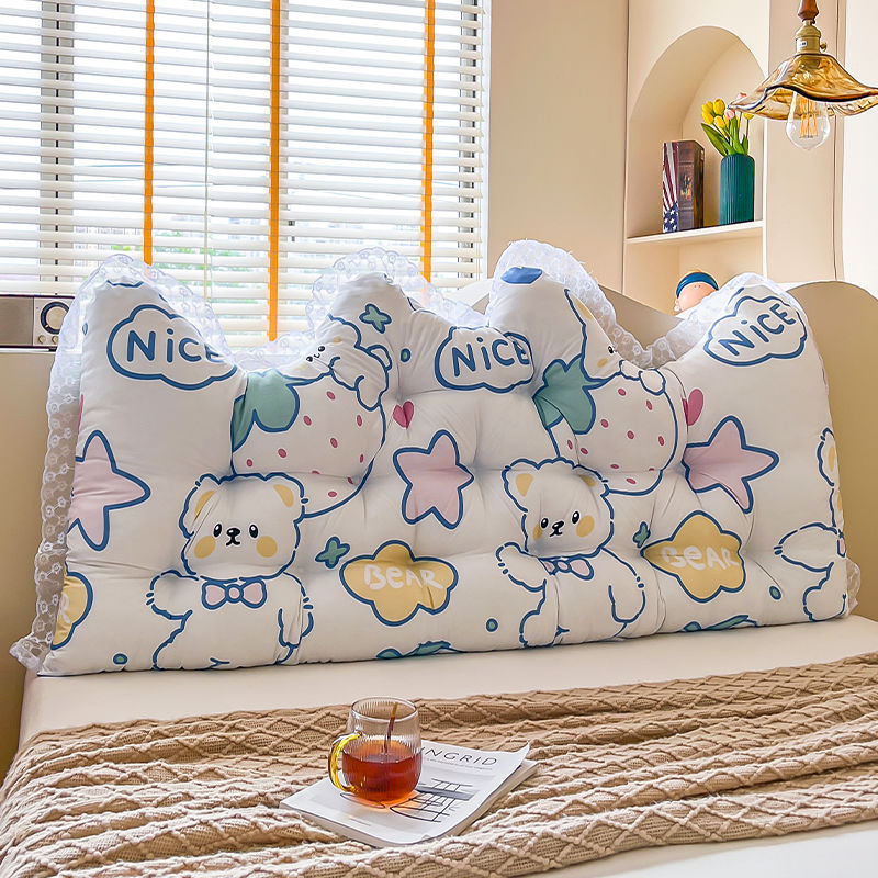 女の子の寝室のためのロングレースのクラウン枕、ベッドに座って - Headboard Cushion Backrest Tatami のレビューと価格