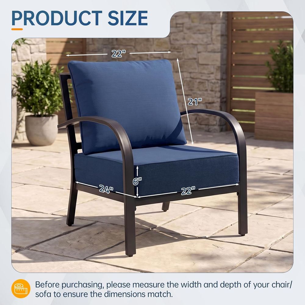 屋外用家具クッション、厚さ6インチのシートクッション、防水2 - Outdoor Furniture のレビューと価格
